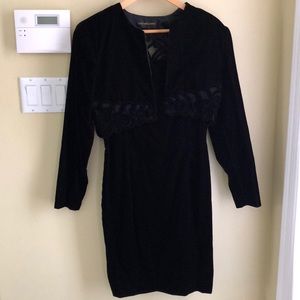 Vintage Black Velvet Occasion Dress
